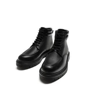 کفش اورجینال زارا LACE-UP LEATHER BOOTS ZARA